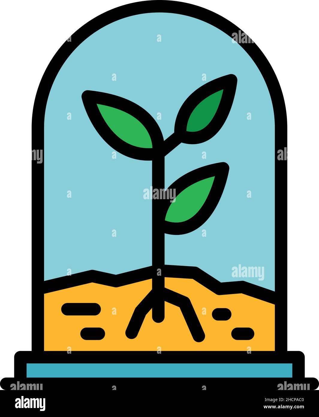 Icône de plante de fleur de ferme.Contour ferme fleur plante vecteur icône couleur plat isolé Illustration de Vecteur