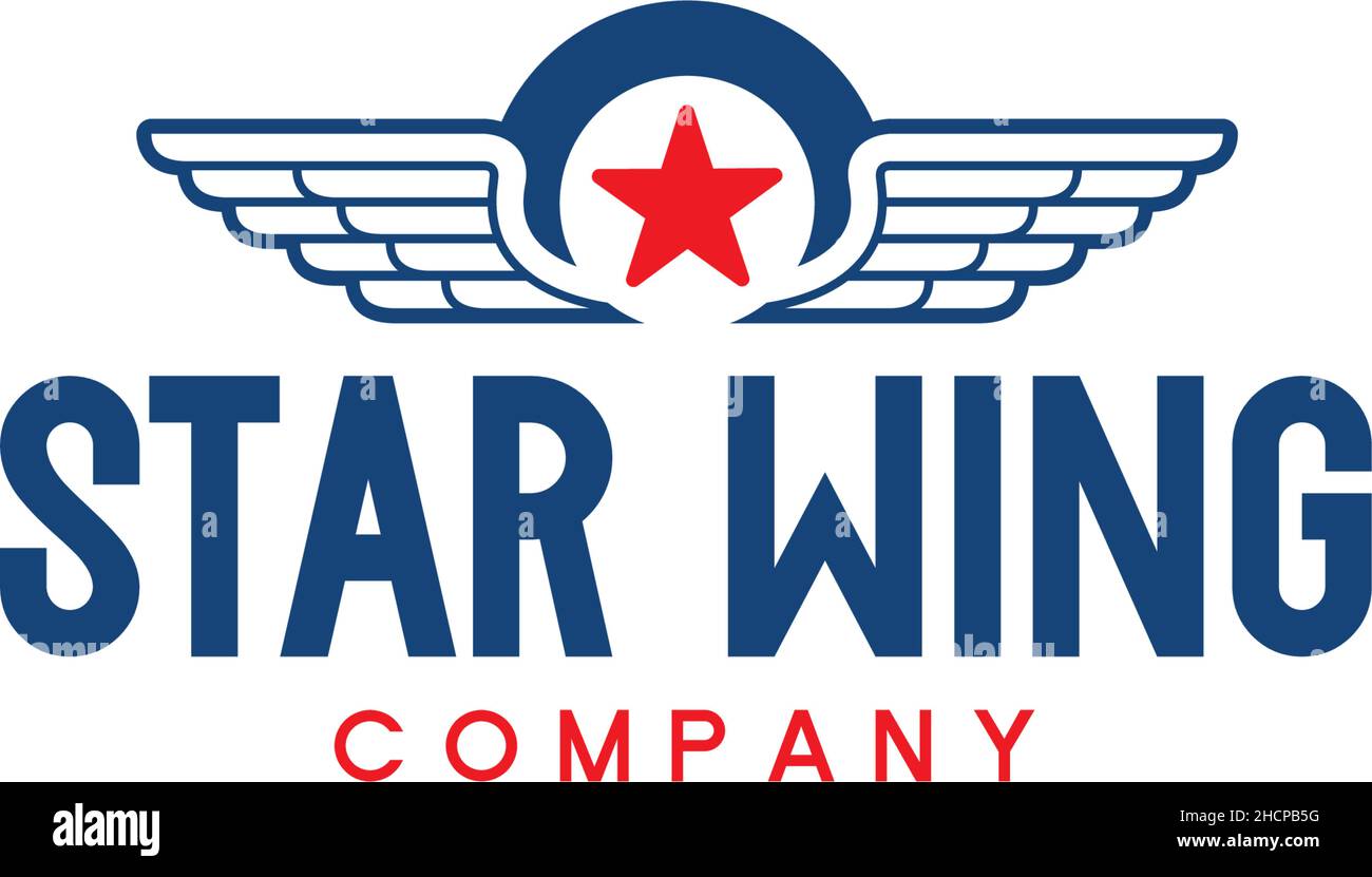 Design moderne et coloré du logo de la société STAR WING Illustration de Vecteur