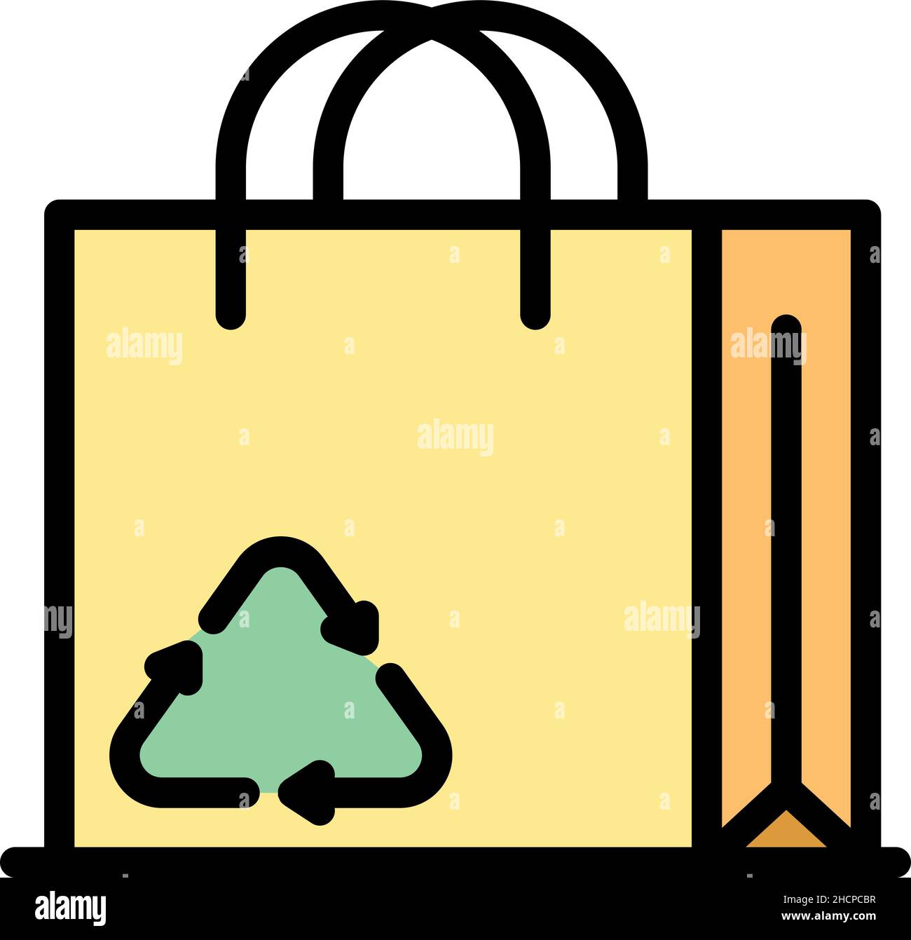 Icône de pack recyclable.Outline recyclable pack vecteur icône couleur plat isolé Illustration de Vecteur