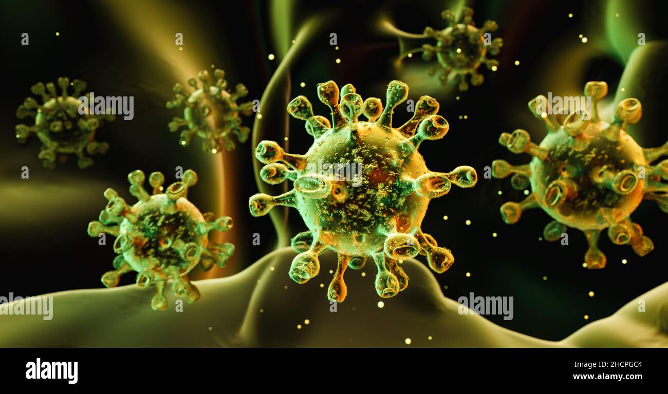 Coronavirus 2019-nCov nouveau concept de coronavirus resposible pour l'épidémie de grippe asiatique et coronavirus grippe comme cas dangereux de grippe comme un pande Banque D'Images