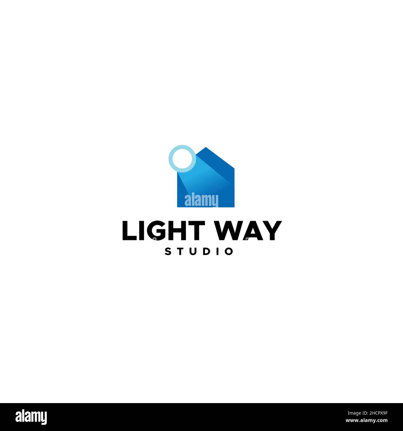 Design moderne simple LIGHT WAY LOGO STUDIO Illustration de Vecteur