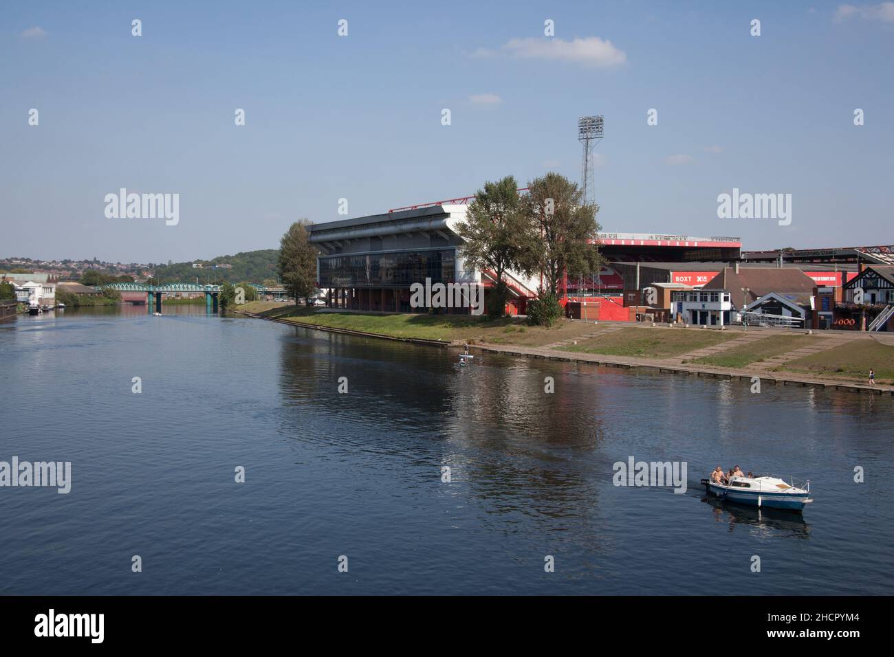 Nottingham Forest City Ground, à l'ouest de Bridgford, sur la rivière Trent, au Royaume-Uni Banque D'Images