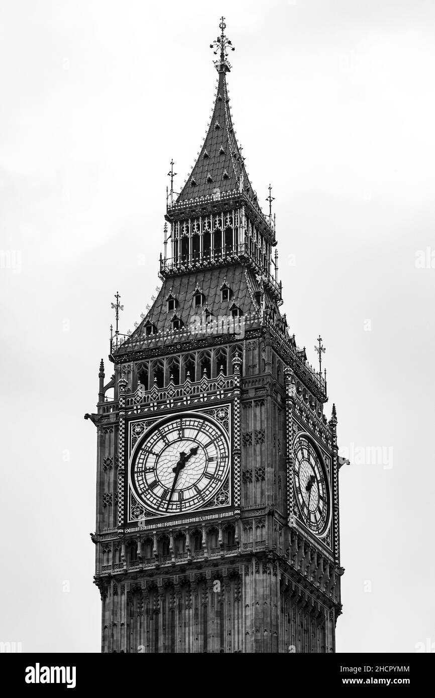 Chambres du Parlement avec Big Ben à Londres Banque D'Images