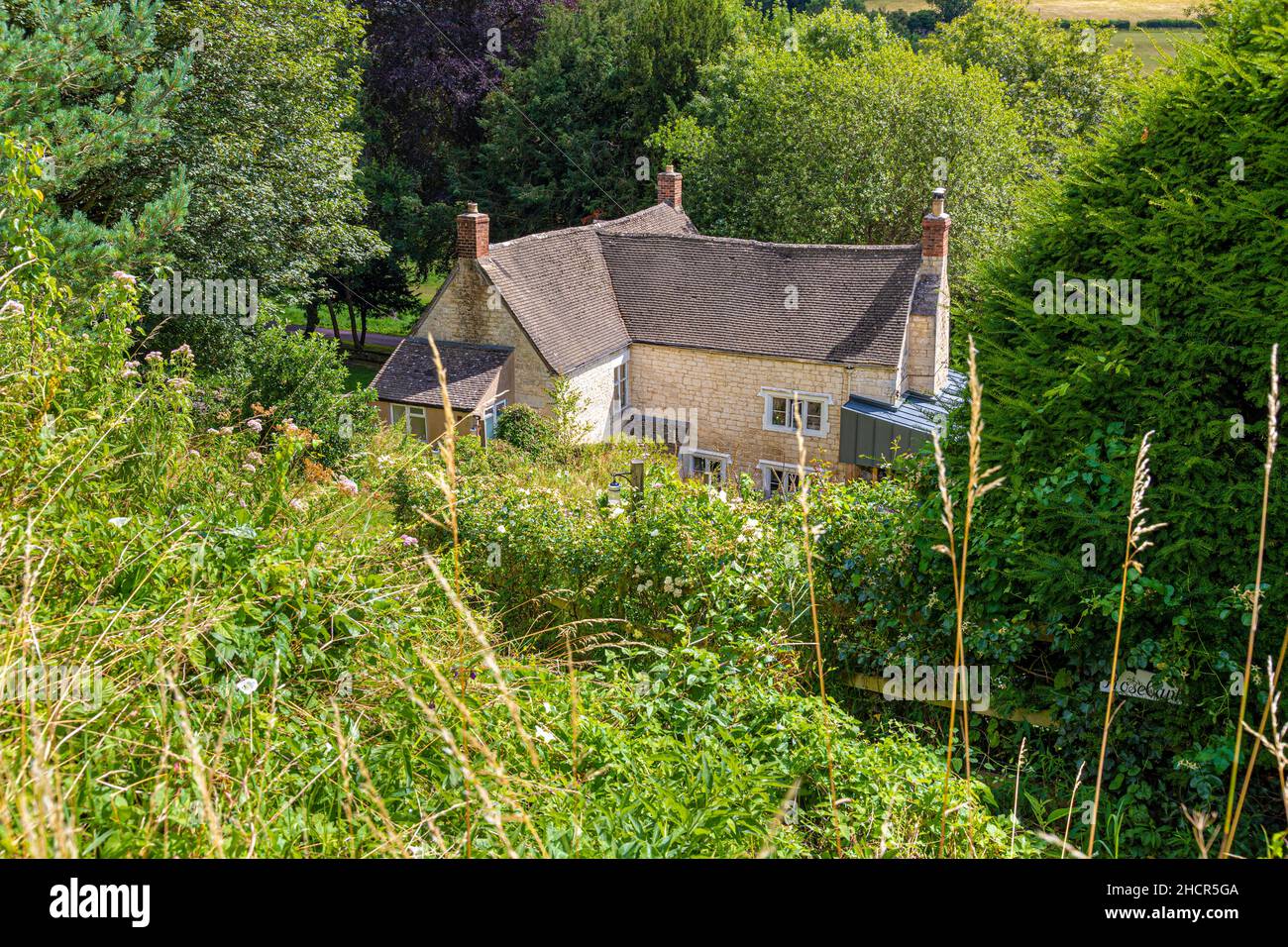 'Rosebank' dans le village de Cotswold Slad, Gloucestershire UK - La maison d'enfance de Laurie Lee, auteur de "Rosie avec cidre'. Banque D'Images