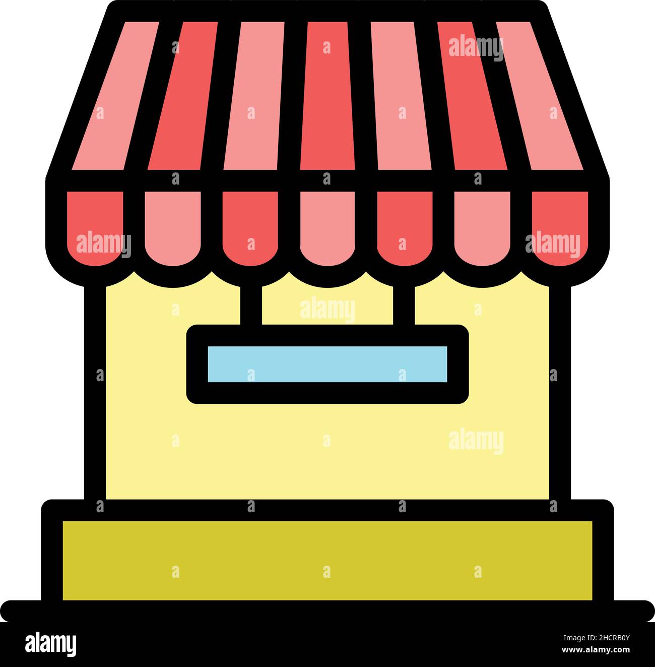 Icône de vendeur flottant.Contour flottant vendeur vecteur icône couleur plat isolé Illustration de Vecteur