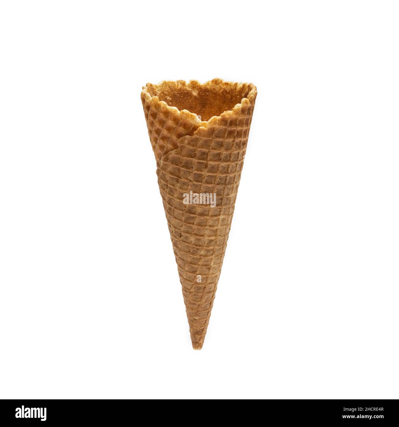 Croustillant blanc ice cream cone Banque D'Images