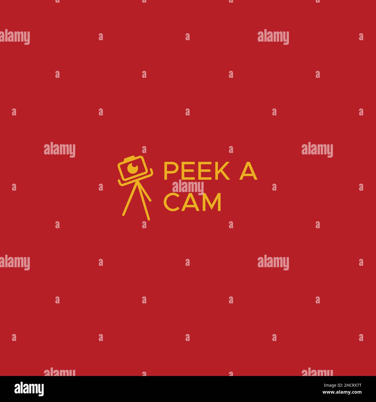 Design simple minimaliste PEEK Logo CAM Illustration de Vecteur