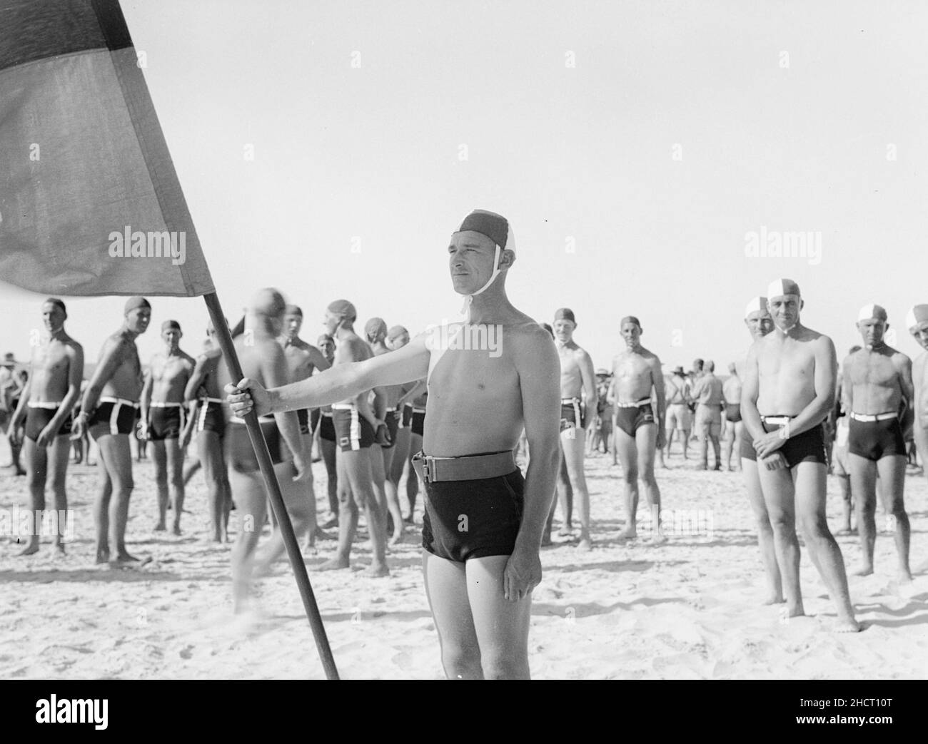 L'A.I.F.[Force impériale australienne] Surf Carnival, exposition à tel-Aviv, 1941 Banque D'Images