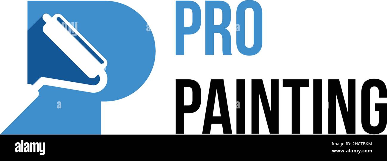 Design moderne et coloré pour le logo de LA peinture PRO Illustration de Vecteur
