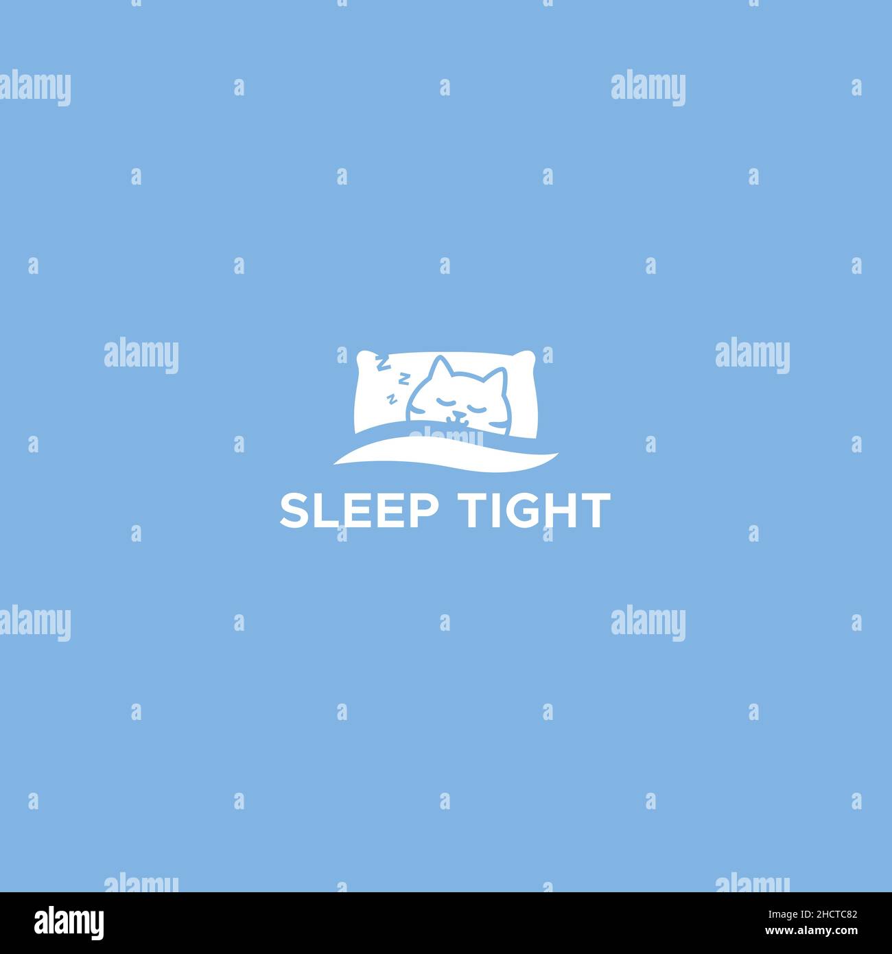 Design moderne et plat et simple avec logo « SLEEP TIGHT » Illustration de Vecteur