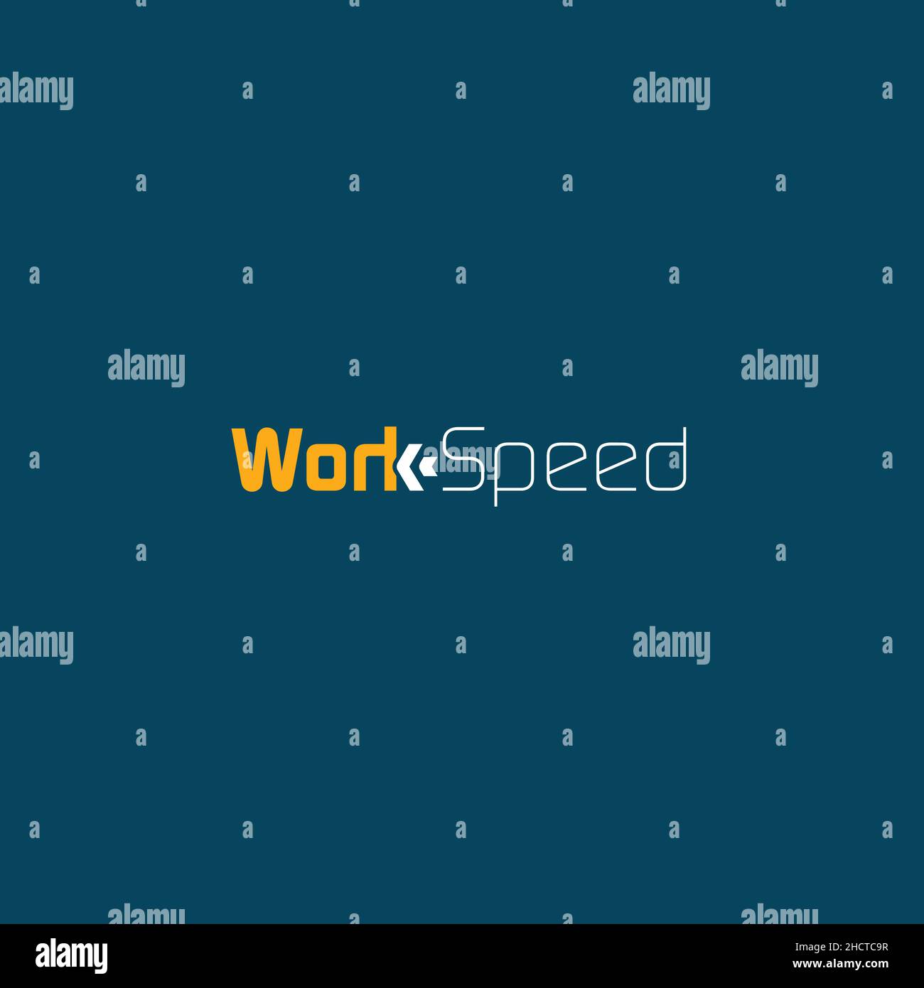 Design minimaliste avec logo « FLAT Letter Mark WORK SPEED » Illustration de Vecteur