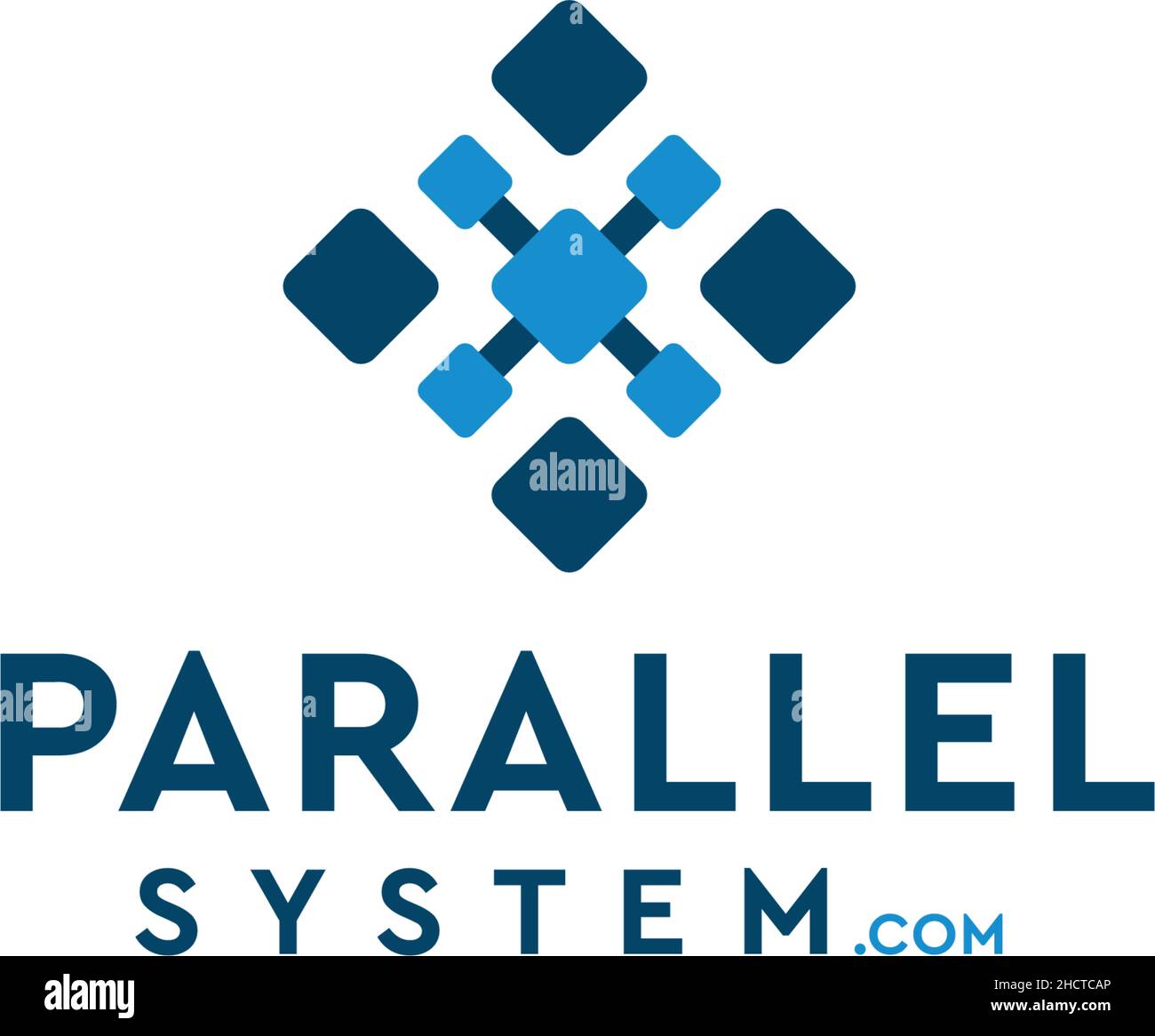 Design moderne et plat et coloré avec logo EN FORME DE SYSTÈME PARALLÈLE Illustration de Vecteur