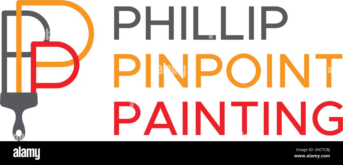 Design minimaliste DU logo PHILLIP PINPOINT Illustration de Vecteur