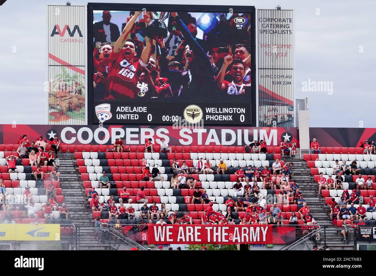 Adélaïde, Australie, 1 janvier 2022.Stade Coopers lors du match De football A-League entre Adelaide United et Wellington Phoenix FC au stade Coopers, le 01 janvier 2022 à Adelaide, en Australie.Crédit : Peter Mundy/Speed Media/Alay Live News Banque D'Images