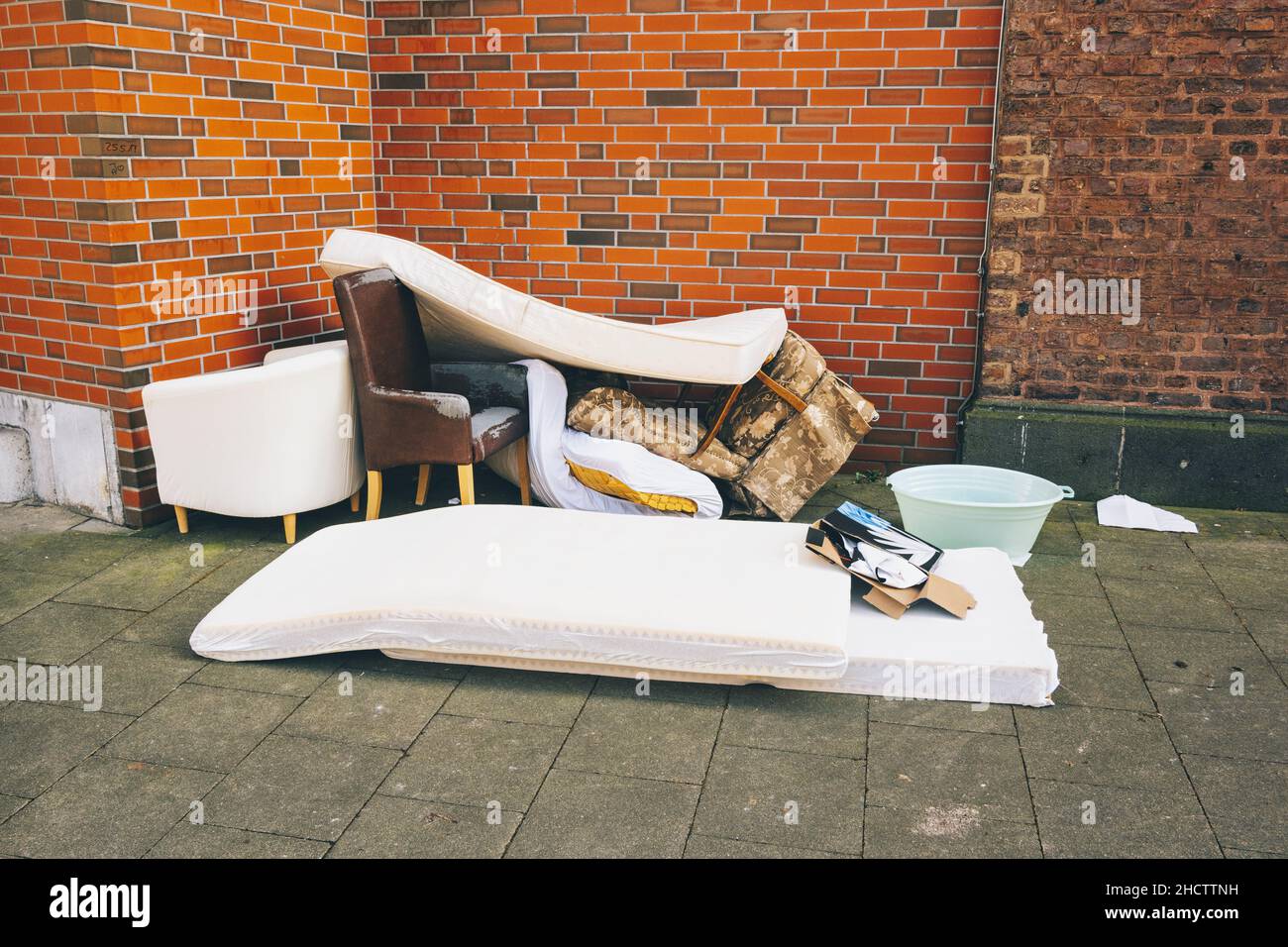 Pour les déchets en vrac au bord de la collection Banque D'Images