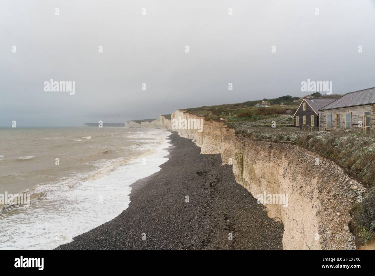 Birling Gap et The Seven Sisters, South Downs, East Sussex, Angleterre Banque D'Images
