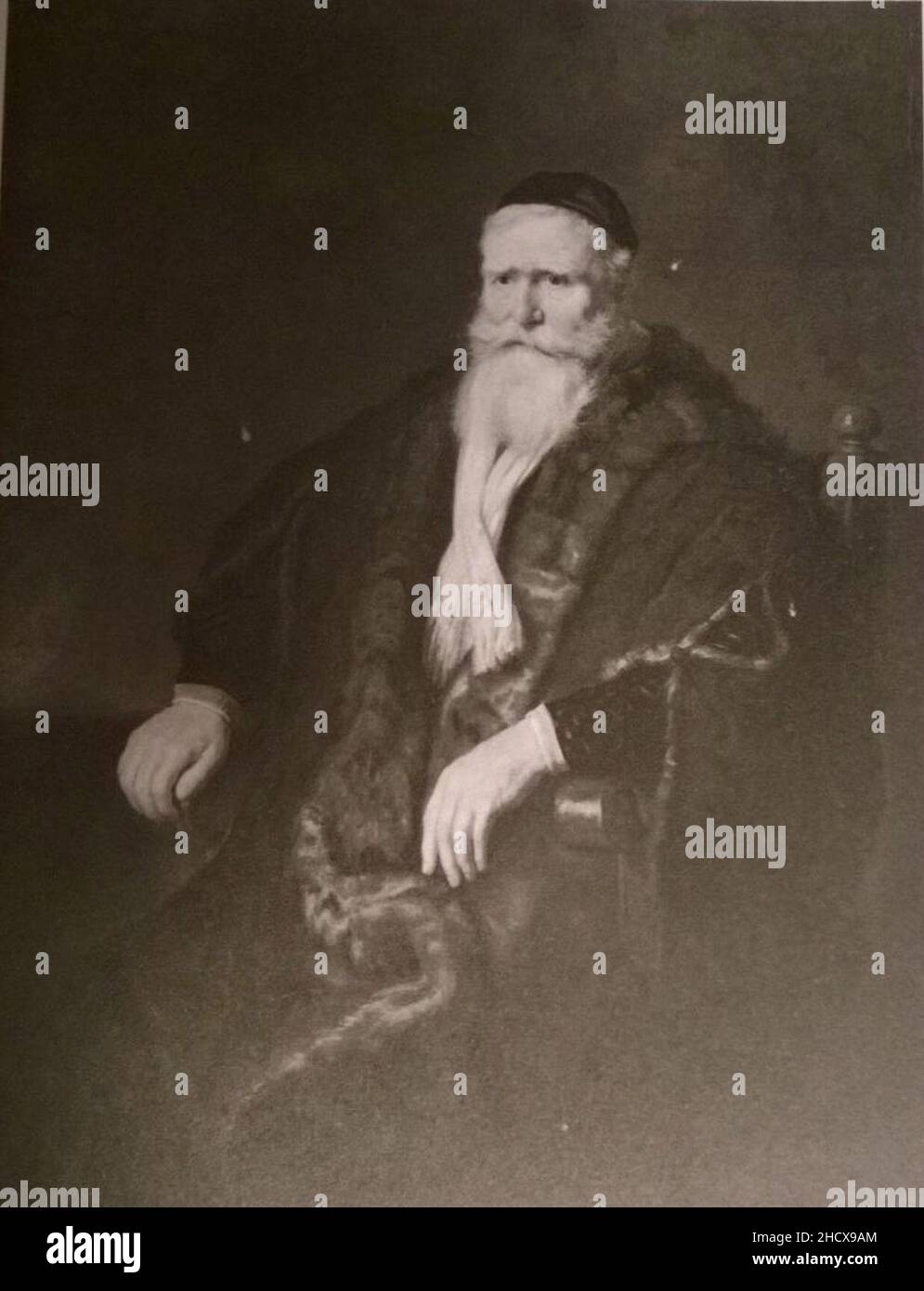 Rembrandt - Portrait d'un vieil homme dans un fauteuil aan - Banque D'Images