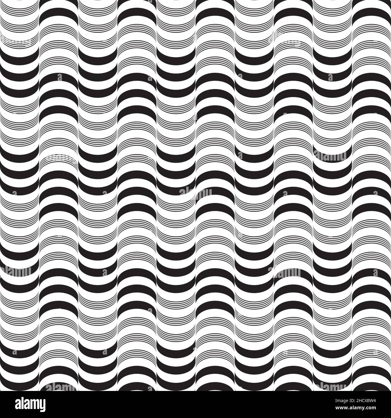 Fond de texture à motif ondulé Art déco sans couture Illustration de Vecteur