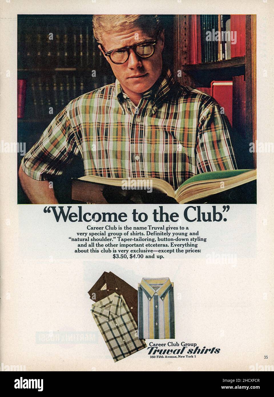 Avril 1965 publicité dans le magazine « Playboy », États-Unis Banque D'Images