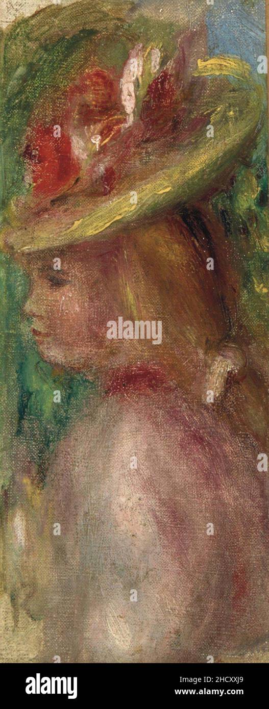 Renoir - Buste de femme au chapeau fleuri, entre 1906 et 1919. Banque D'Images