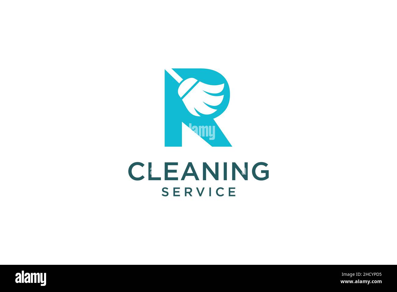 Lettre R pour le nettoyage entretien propre entretien pour les détails de voiture, logo de maisons icône vecteur. Illustration de Vecteur