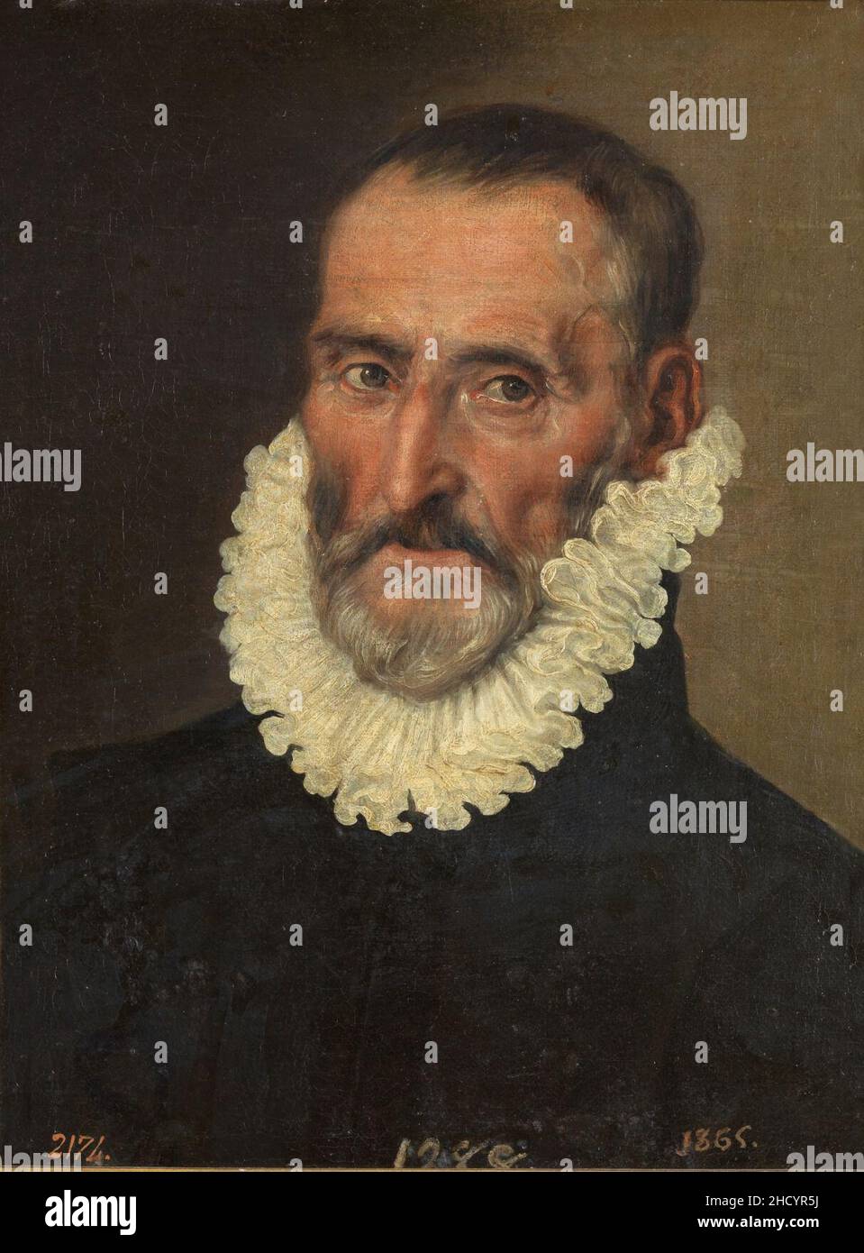 Retrito de un anciano, de Luis Tristán de Escamilla Banque D'Images