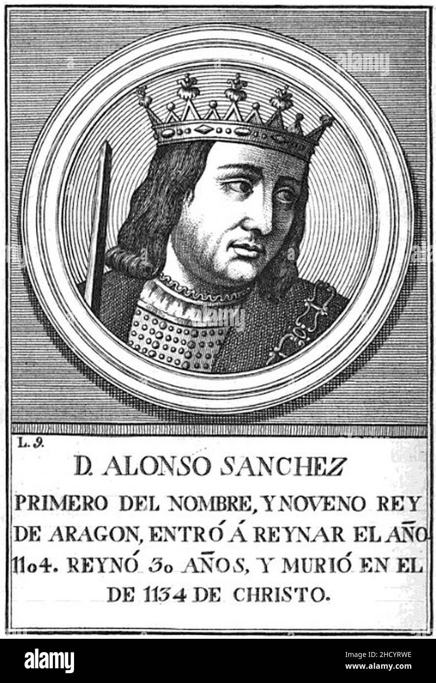 Retrau-086-Rey de Aragón-Alfonso Sanchez. Banque D'Images