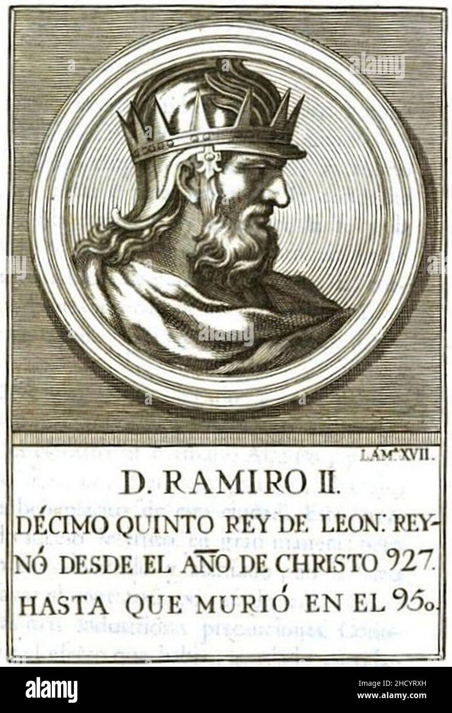 Retrito-095-Rey de León-Ramiro II Banque D'Images