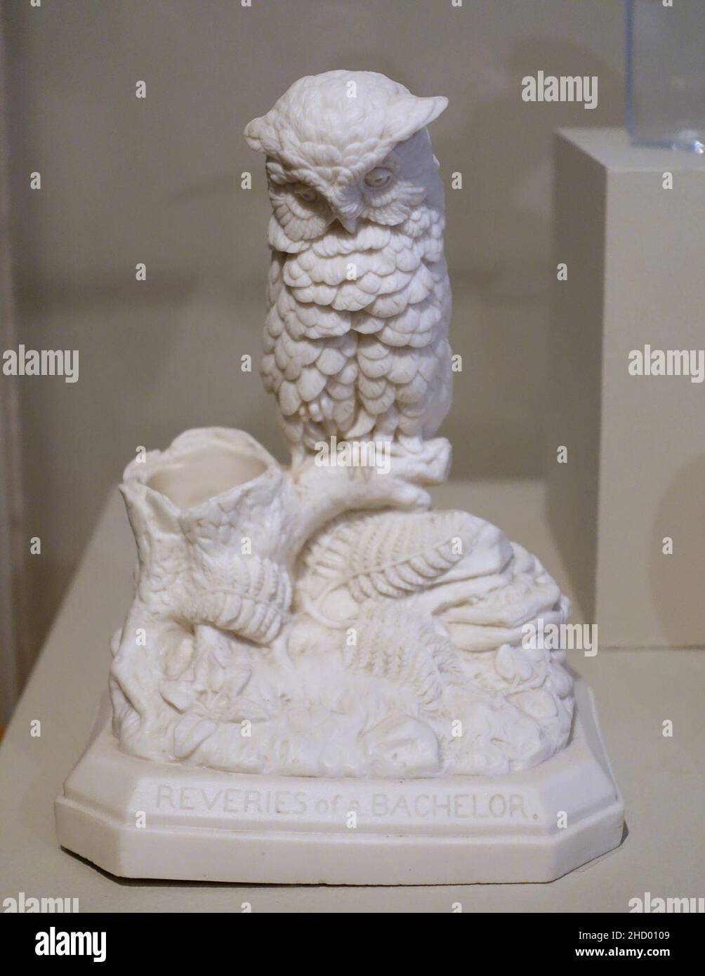 Reveries of a Bachelor (Lonely Owl), Daniel Chester French, fabriqué en Angleterre, c.1871, porcelaine de Parian Banque D'Images