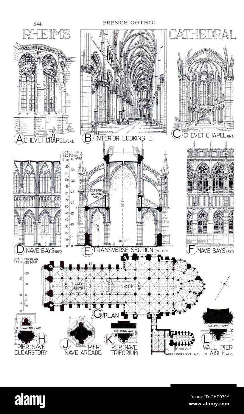Cathédrale de Reims 544. Banque D'Images