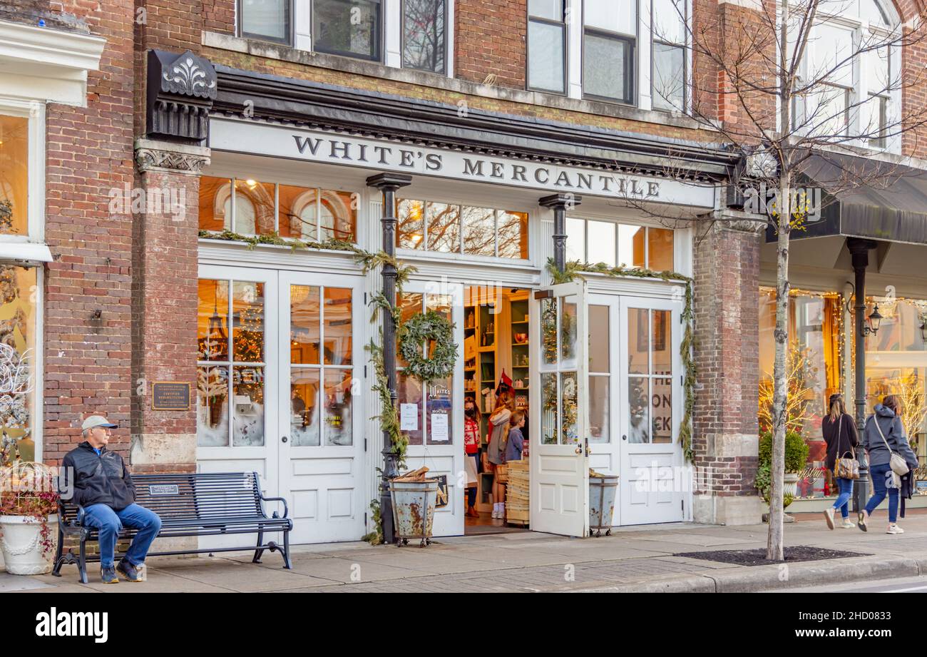 White's Mercantile à Franklin, Tennessee Banque D'Images