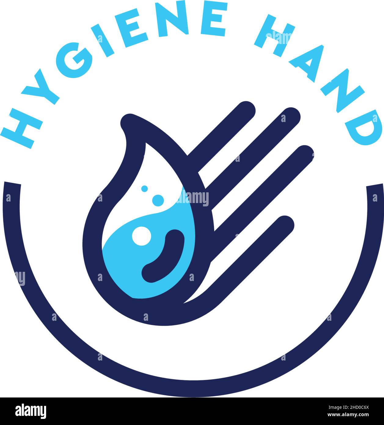 Design moderne et coloré, LOGO HYGIÈNE MAIN Illustration de Vecteur