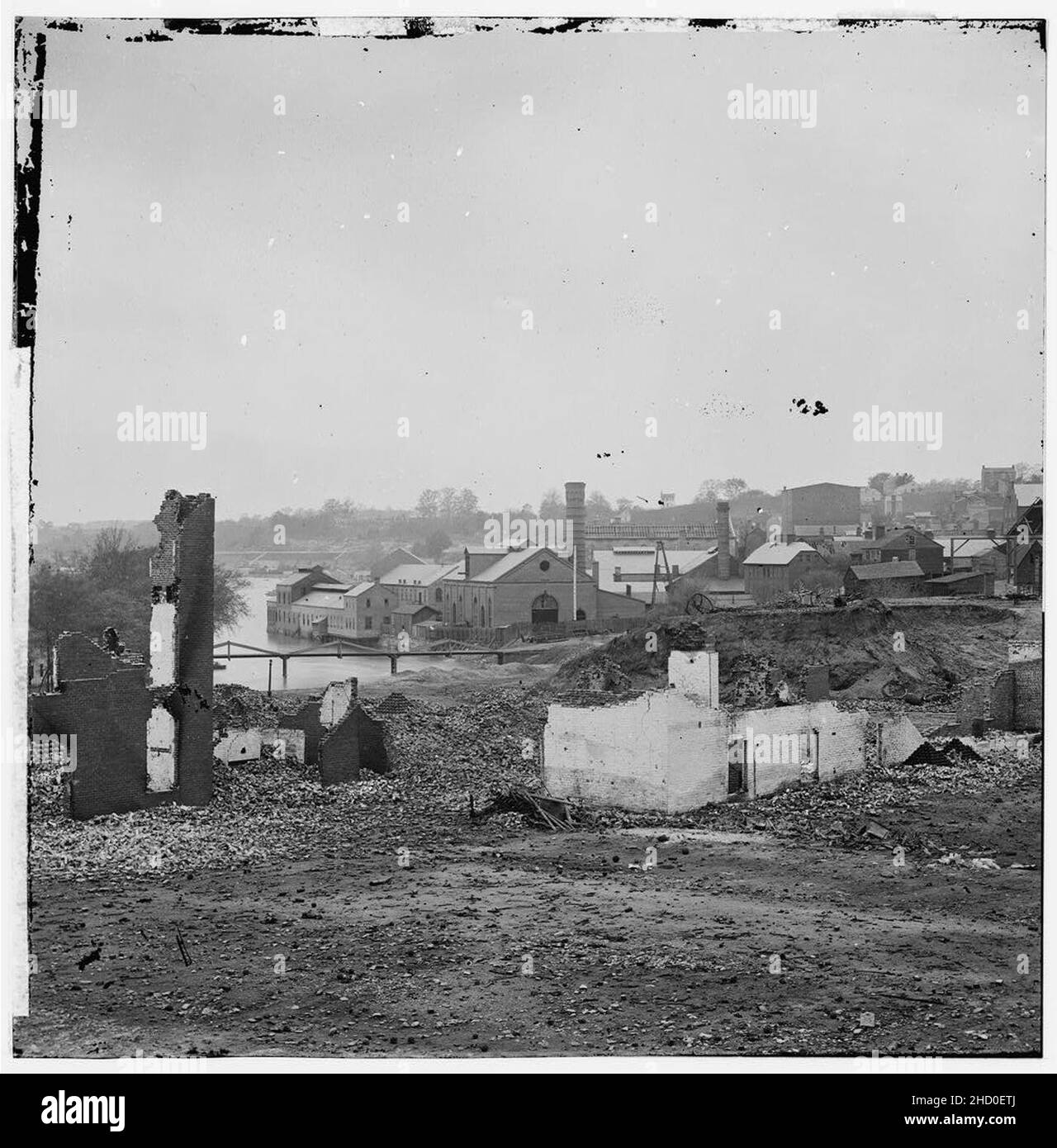 Richmond (Virginie). Avis de Tredegar Iron Works Banque D'Images