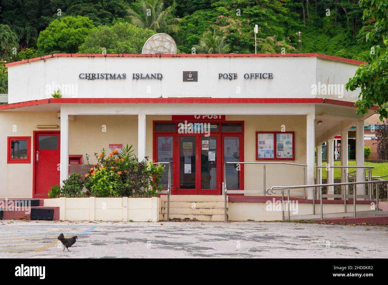 Le bureau de poste de Christmas Island à Flying Fish Cove, sur Christmas Island. Banque D'Images