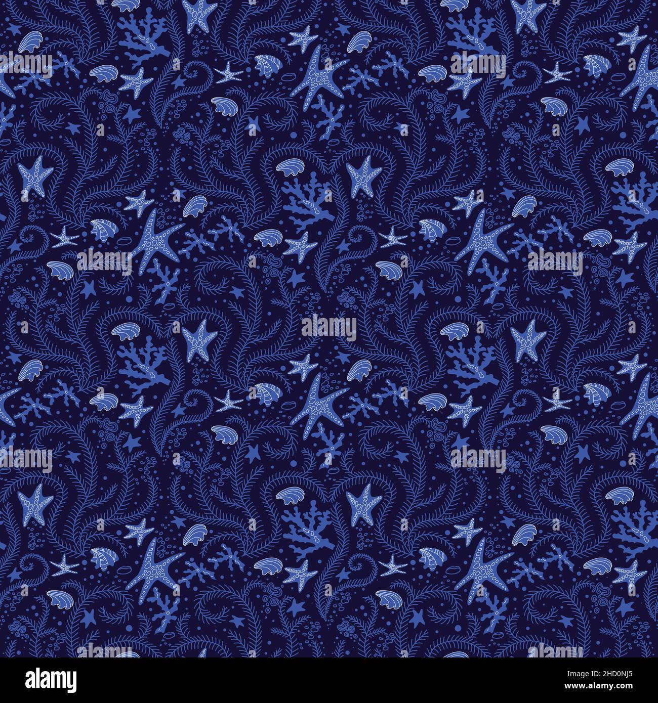 Motif sans couture avec le rapport d'illustration de l'oeddle sous-marin Illustration de Vecteur