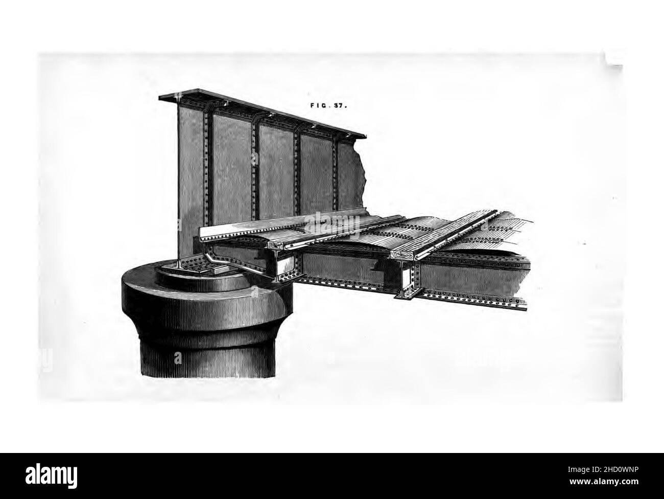 Pont River aire, section York-Doncaster, NER-001. Banque D'Images