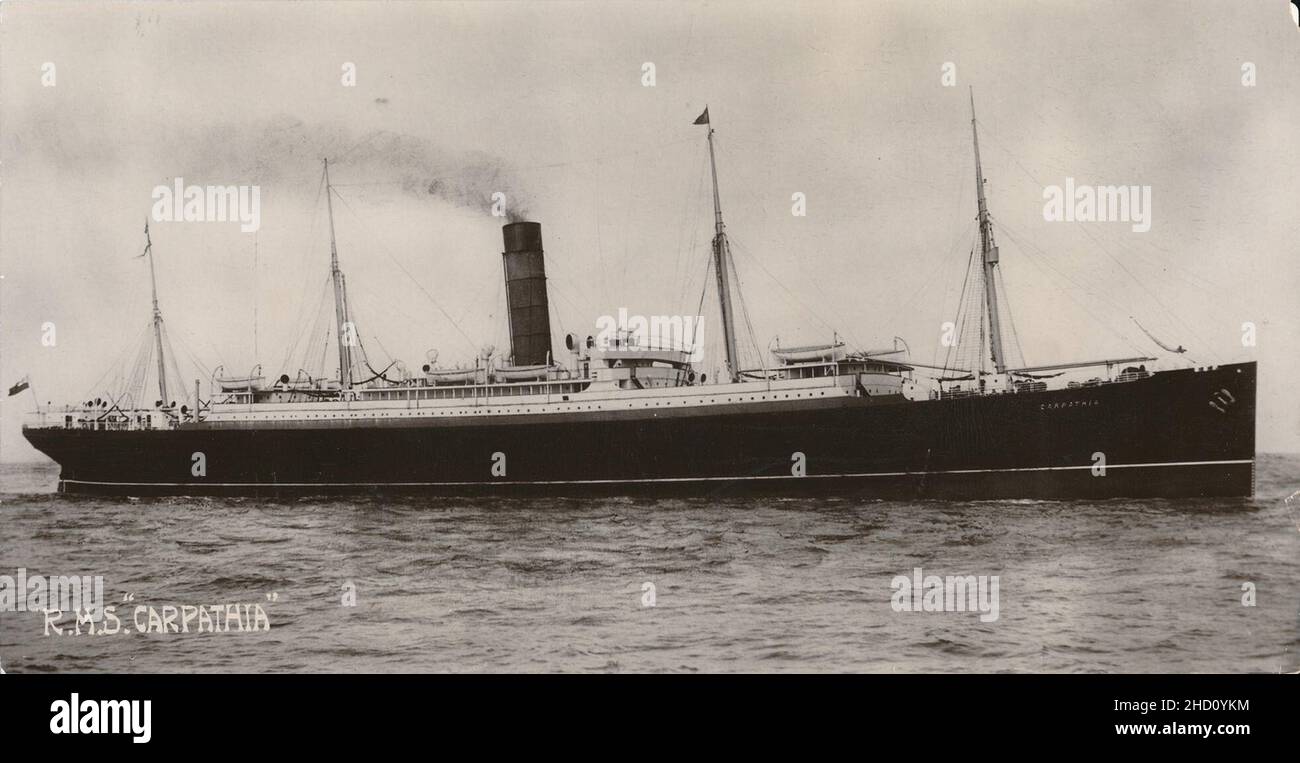 RMS-Carpathia. Banque D'Images
