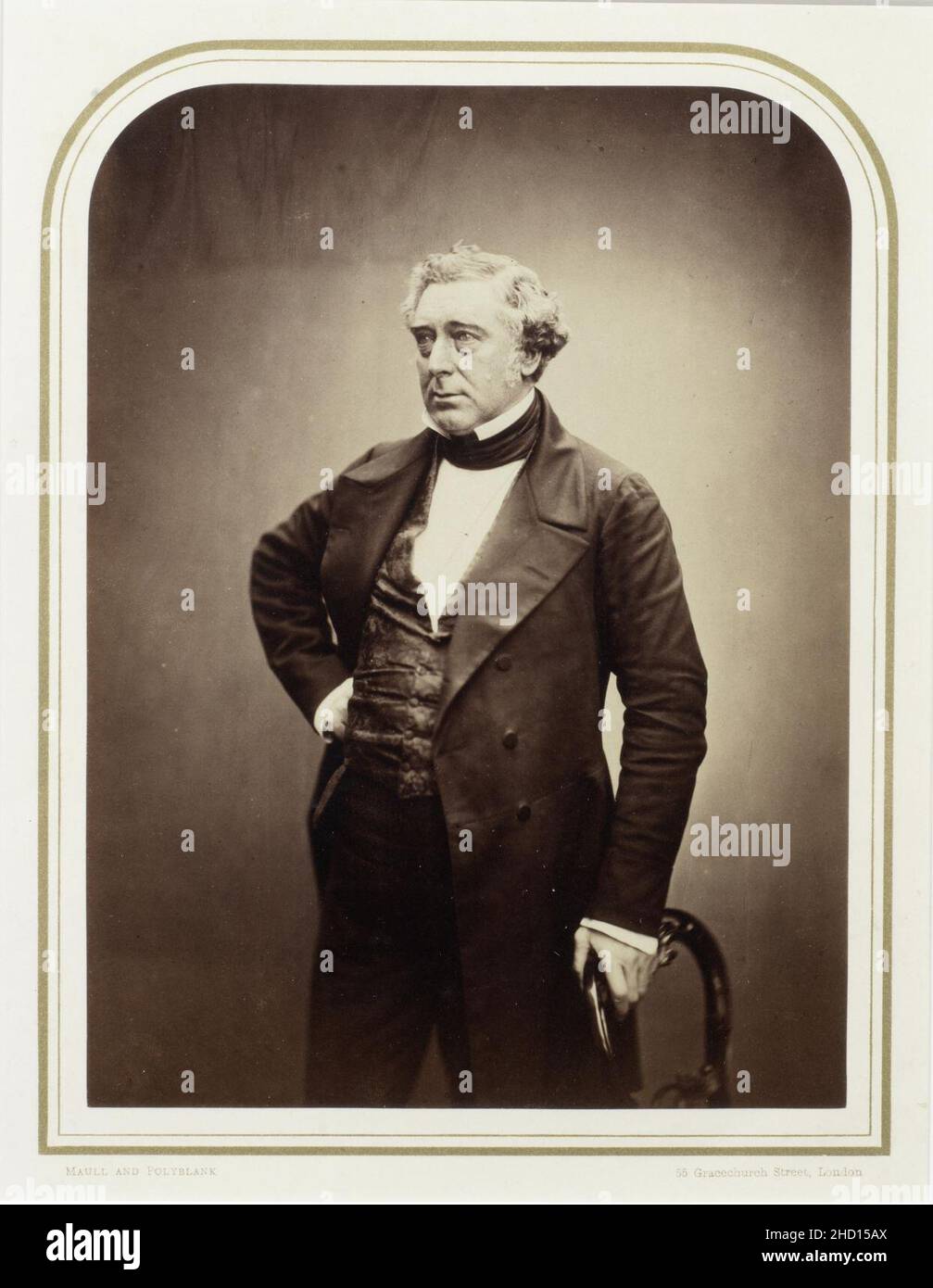 Robert Stephenson par Maull & Polybank, 1856. Banque D'Images