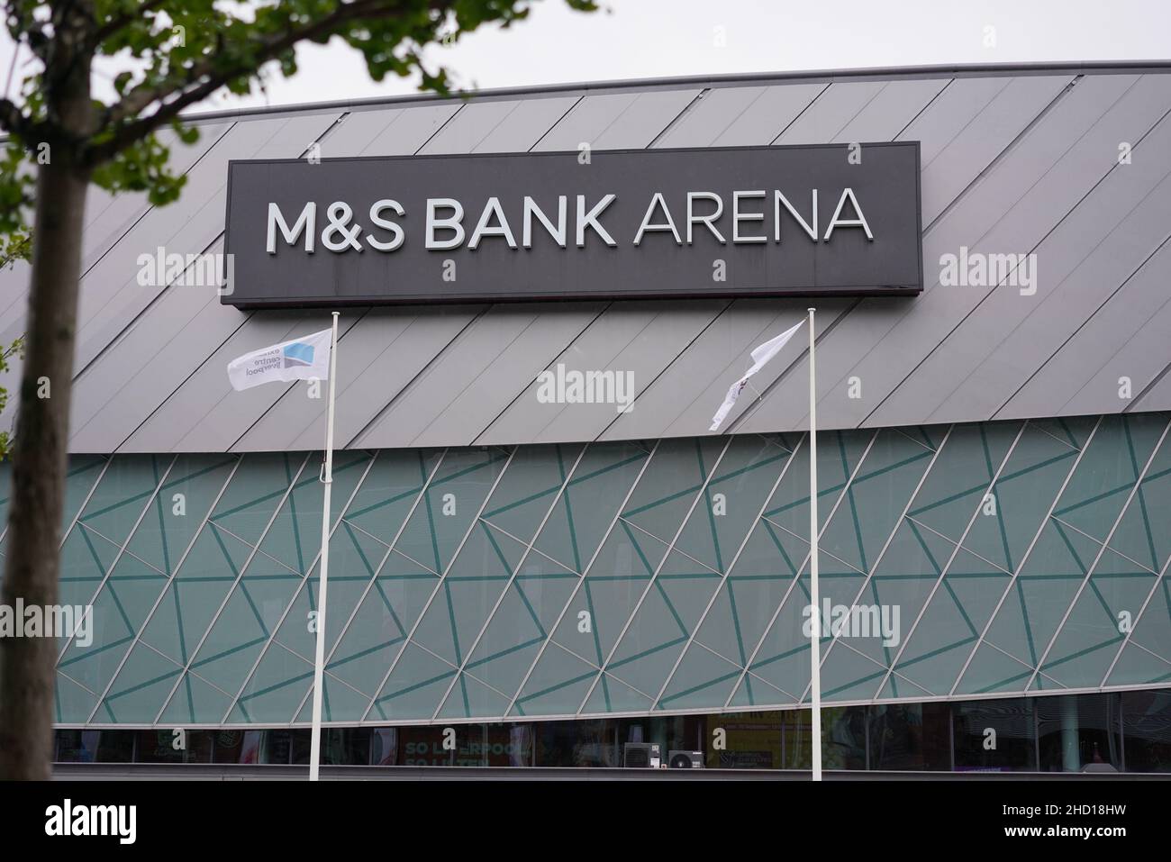 Le Liverpool Arena, connu pour ses raisons de parrainage sous le nom de M&S Bank Arena et anciennement Echo Arena, est un stade intérieur polyvalent situé dans le centre-ville de Liverpool, en Angleterre. Banque D'Images