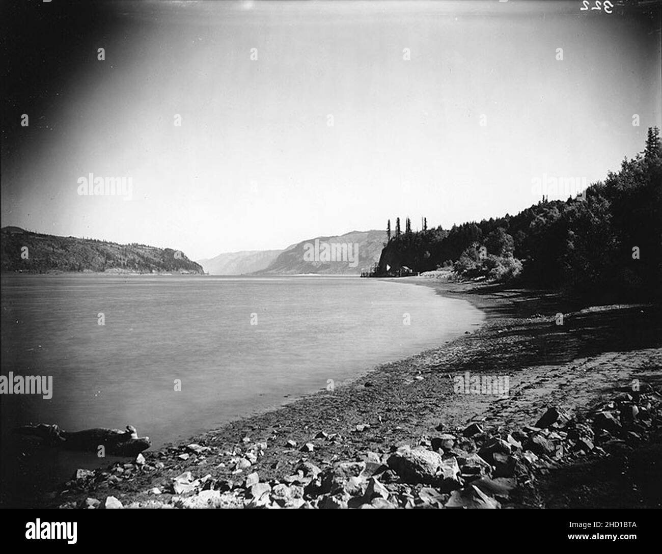 Rocky Beach, gorge de la rivière Columbia (BAR 35). Banque D'Images