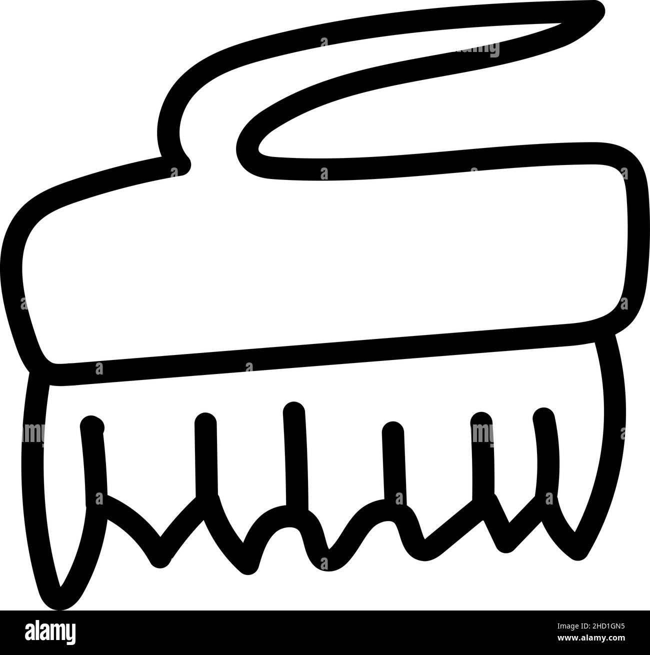 brosse de nettoyage. élément de style doodle dessiné à la main vector Illustration de Vecteur