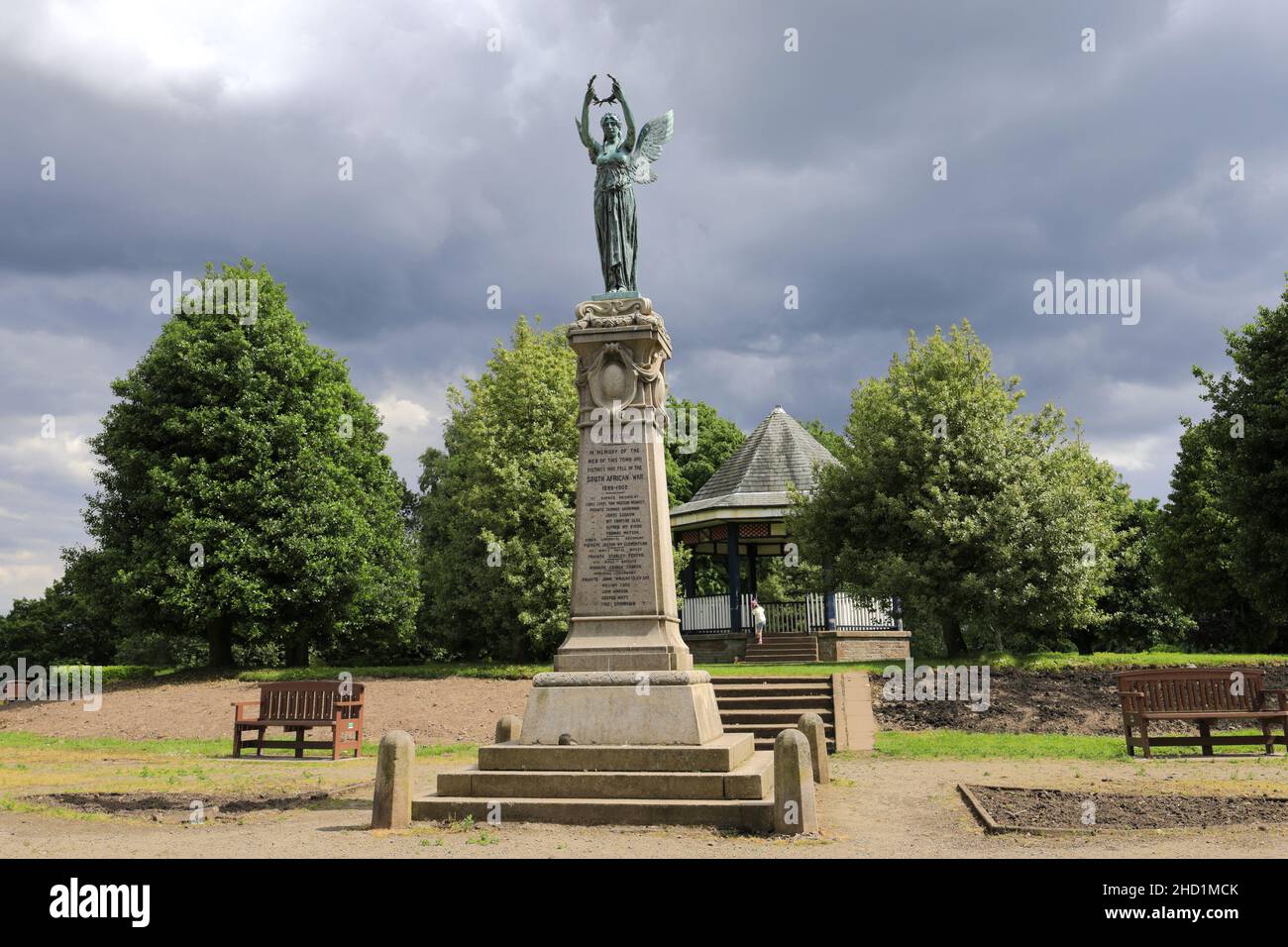 The Boer War Memorial, Castle Park, Ullswater Road, Penrith, Eden,PENRITH Town, Cumbria, Angleterre, Royaume-Uni Banque D'Images