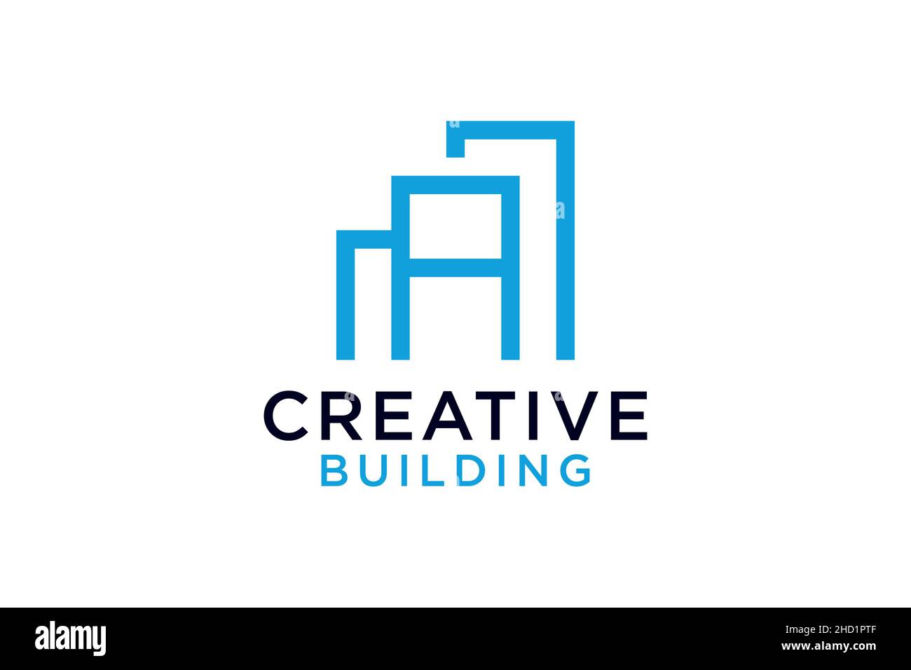 Lettre A avec le logo de Building for Construction Company Illustration de Vecteur
