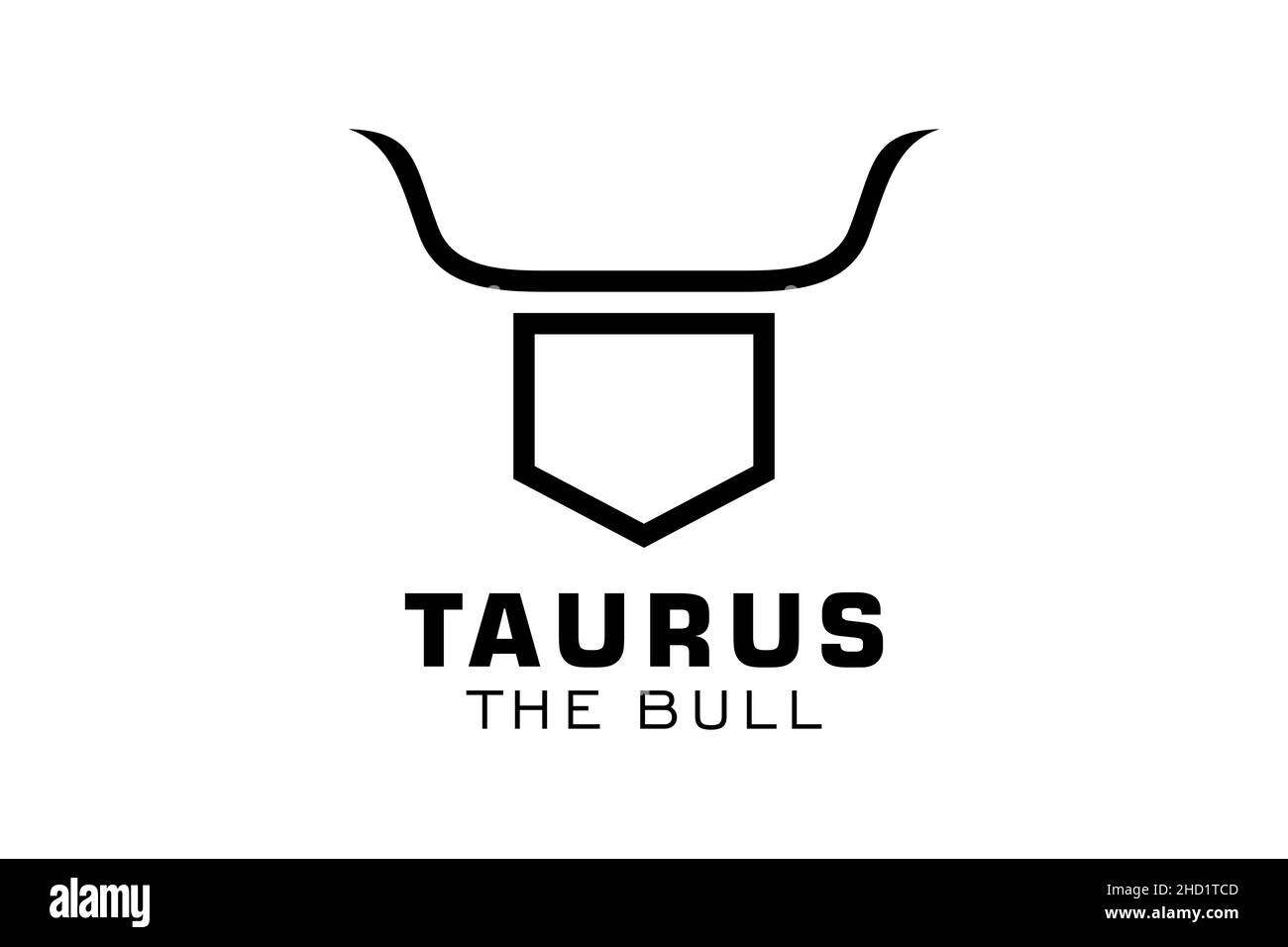 Logo lettre O, logo Bull, logo de tête de taureau, modèle de conception de logo monogramme Illustration de Vecteur