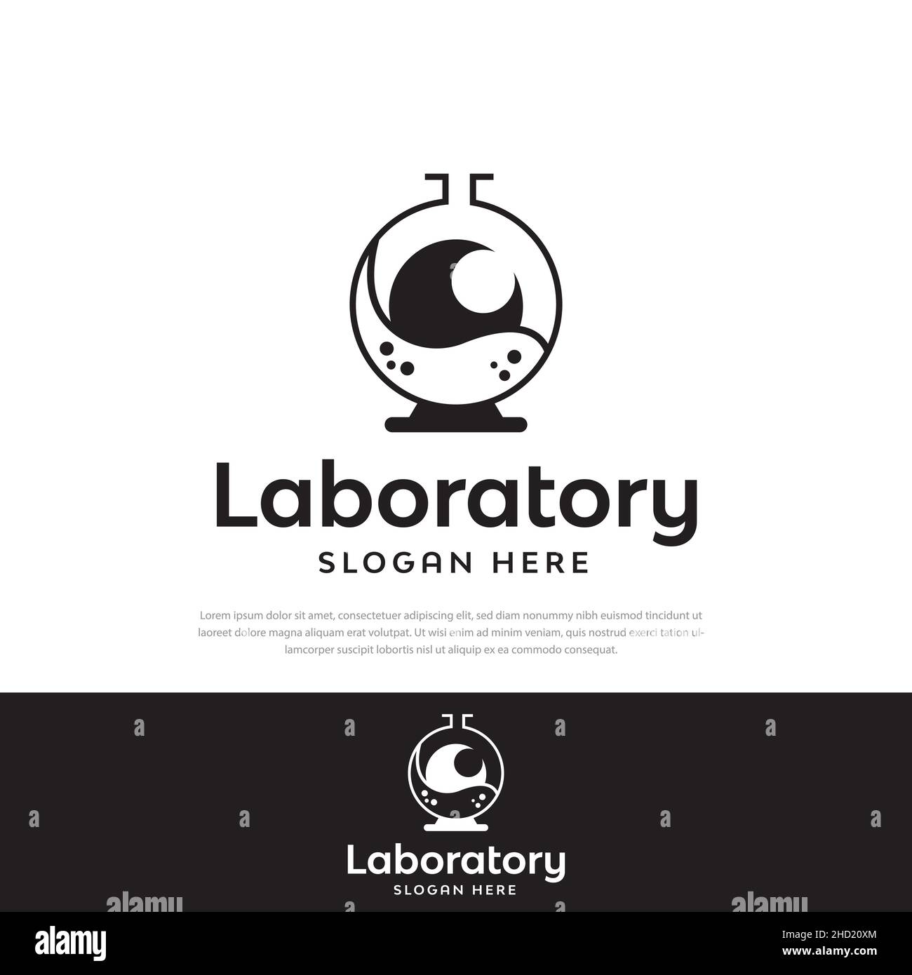 Simple Lab design logo au centre comme un globe oculaire, moderne, unique, symbole, modèle de conception d'icône Illustration de Vecteur Simple Lab design logo au centre comme un globe oculaire, moderne, unique, symbole, modèle de conception d'icône Illustration de Vecteur