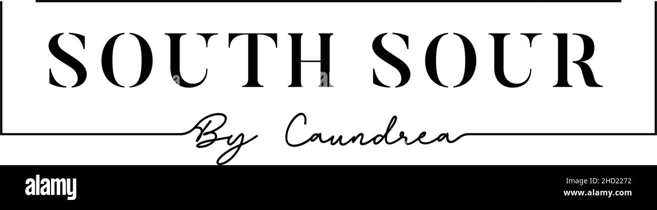 Motif lettre Mark SOUTH SOUR logo méridional Illustration de Vecteur