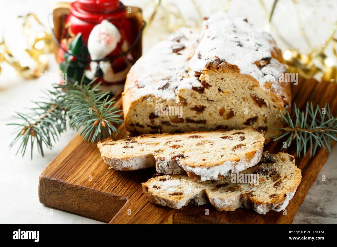 Pain de Noël traditionnel avec fruits secs Banque D'Images