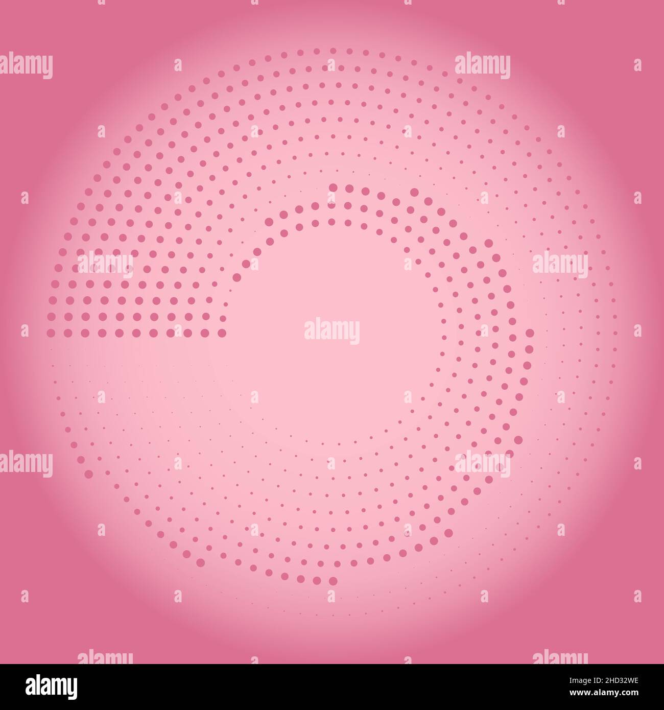 Points demi-tons roses abstraits en forme de cercle.Élément de conception demi-ton pour cadre de bordure, logo rond, tatouage, signe, symbole,pages web, impressions, modèle Illustration de Vecteur