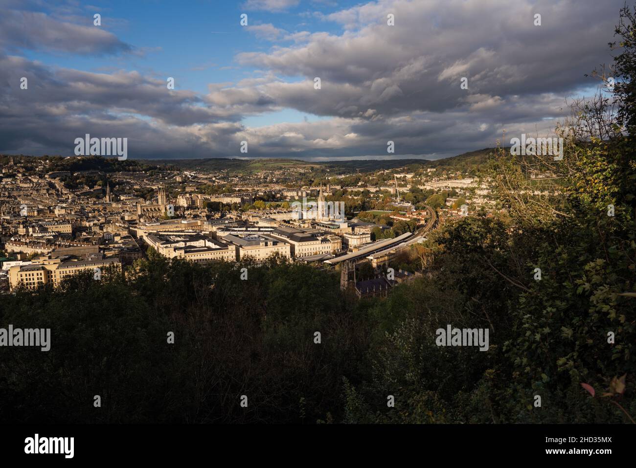 Bath vue sur la ville depuis le dessus Banque D'Images