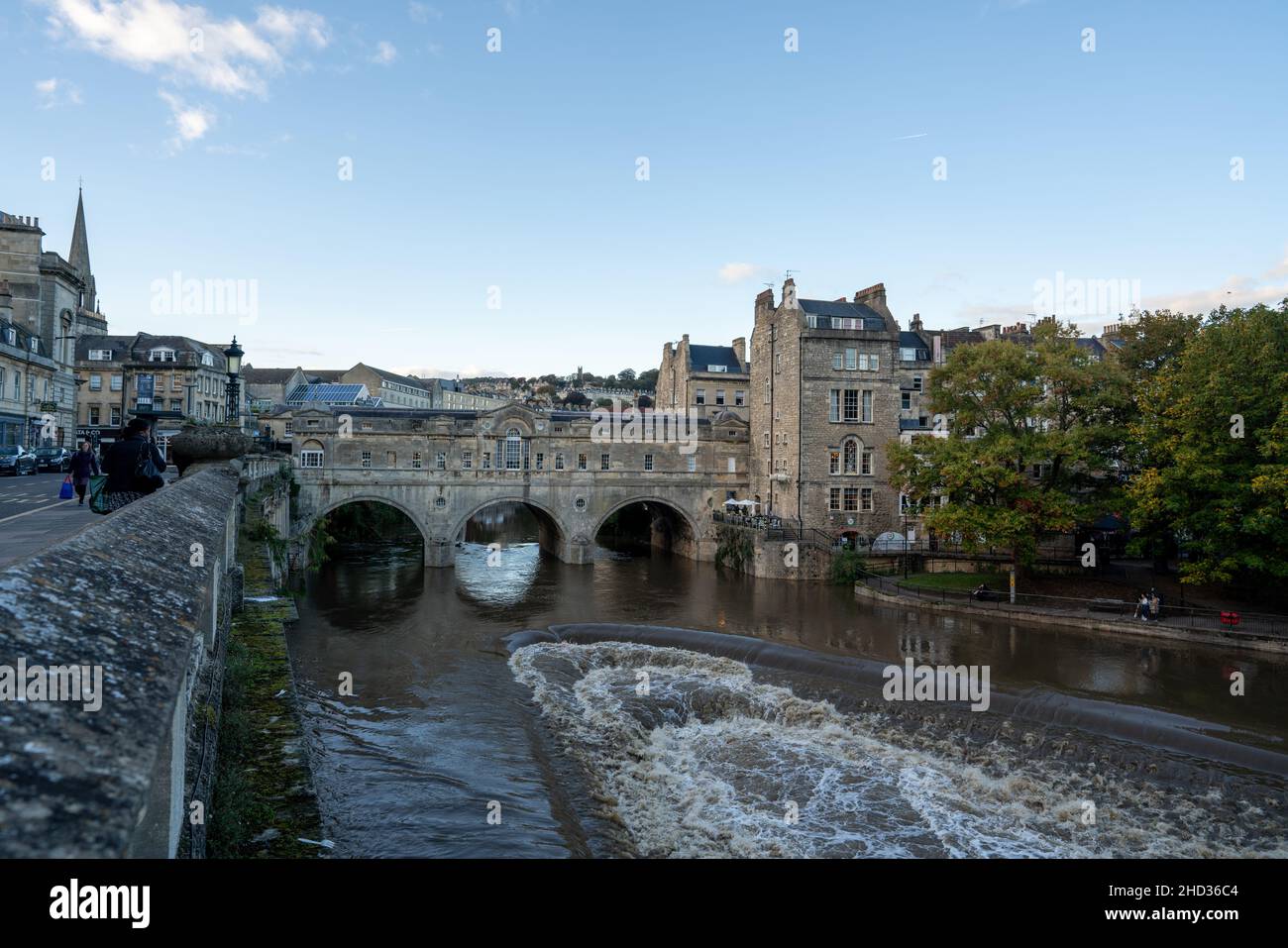 Vue sur la ville de Bath au coucher du soleil Banque D'Images